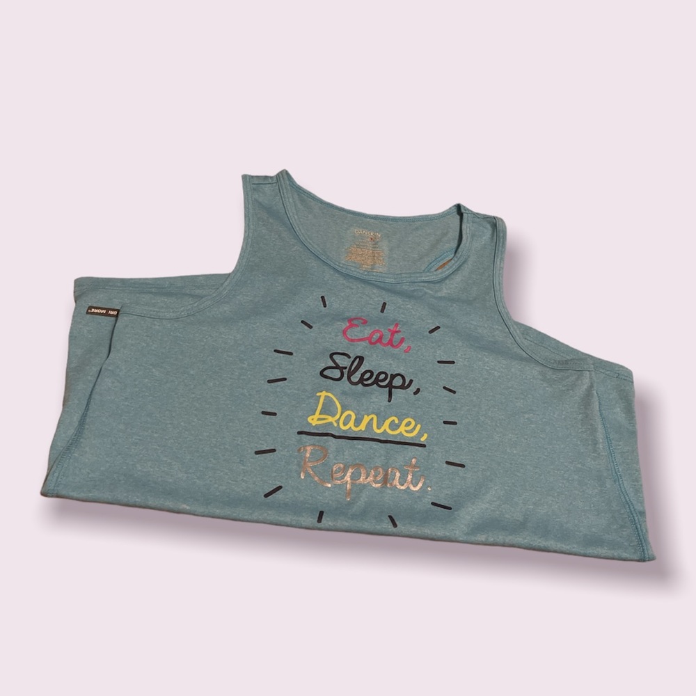 DANSKIN NOW BABY BLUE TANK TOP - Picture 3 of 3